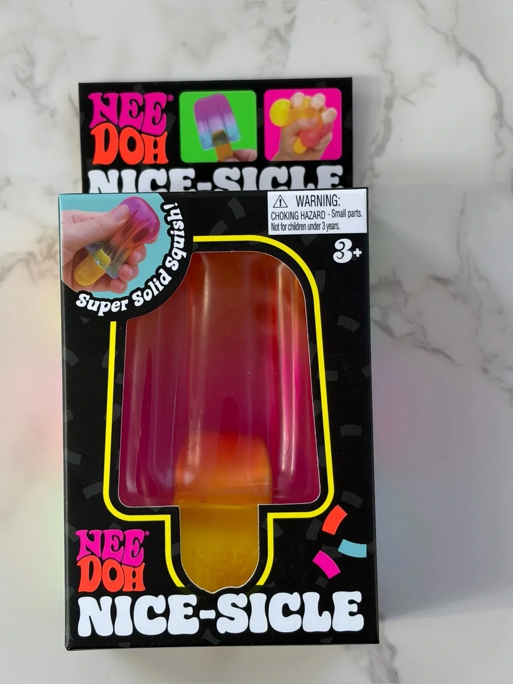 Nee Doh Nice-Sicle Popsicle Super Solid Squish Red Multicolor Authentic New